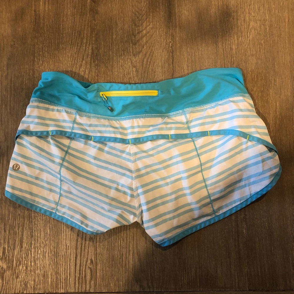 Lululemon shorts blue and white stripes Small